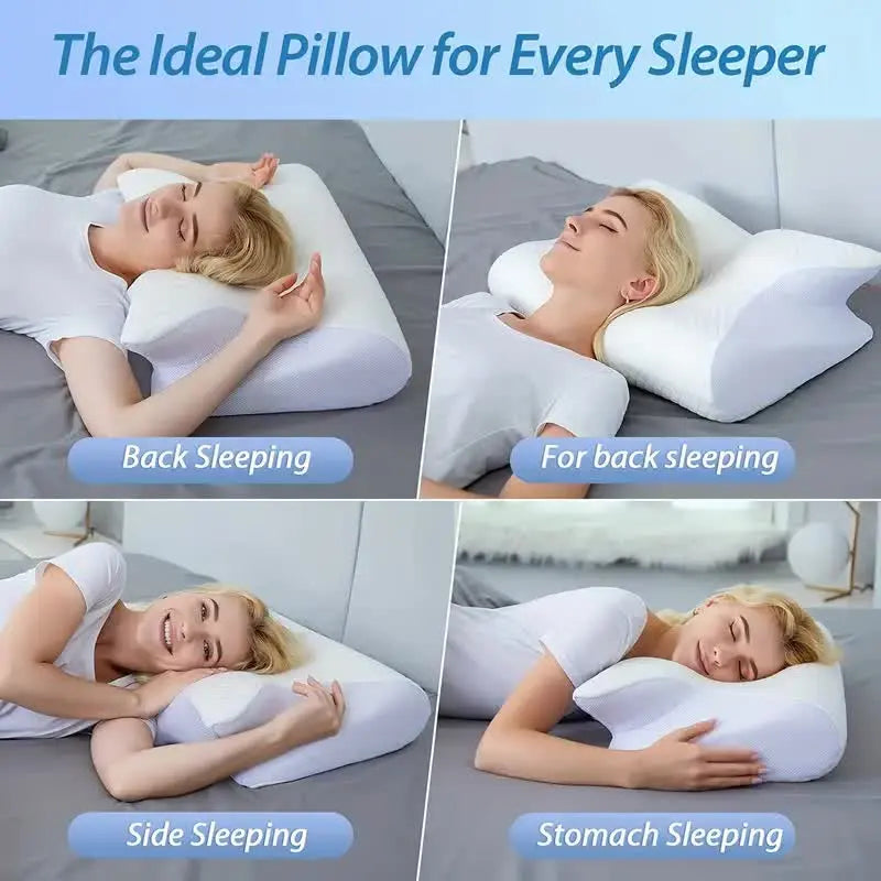 SleepCloud™ - Oreiller ergonomique en mousse à mémoire de forme – Votre chemin vers des nuits reposantes !